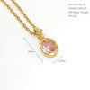Wholesale Women's Fairy Style Geometric Gold Plated 316 Stainless Steel Birthstone Necklaces With Hammer Cross Chain