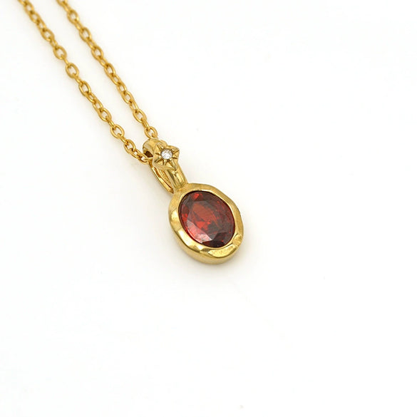 Wholesale Women's Fairy Style Geometric Gold Plated 316 Stainless Steel Birthstone Necklaces With Hammer Cross Chain