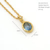 Wholesale Women's Fairy Style Geometric Gold Plated 316 Stainless Steel Birthstone Necklaces With Hammer Cross Chain