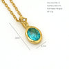 Wholesale Women's Fairy Style Geometric Gold Plated 316 Stainless Steel Birthstone Necklaces With Hammer Cross Chain