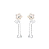 Wholesale Women's Fairy Style Silver Necklace With Inlaid Shell Flower Insect Star Pattern And Cross Chain