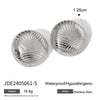Wholesale Women's Fan Earrings Stainless Steel Geometric Electroplated Retro Irregular Rib Style