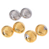 Wholesale Women's Fan Earrings Stainless Steel Geometric Electroplated Retro Irregular Rib Style