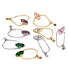 Wholesale Women's Fashion Adjustable Stretch Ring Copper Gold Plated Heart Shape Zirconia