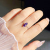 Wholesale Women's Fashion Adjustable Stretch Ring Copper Gold Plated Heart Shape Zirconia