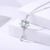 Wholesale Women's Fashion Allmatch Heartshaped Geometric Inlaid Zircon 925 Sterling Silver Necklace With Cross Chain