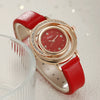 Wholesale Women's Fashion Alloy And Pu Belt Round Dial Quartz Watch With Diamond Inlay