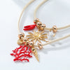 Wholesale Women's Fashion Alloy Animal Zodiac Geometric Necklace Electroplated Rope Style