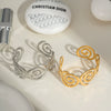 Wholesale Women's Fashion Beads Creative Threaded Opening Stainless Steel Bracelet With Pvd Furnace Vacuum Real Gold Plating