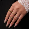 Wholesale Women's Fashion Bright Zircon Ring Stainless Steel Pvd Electroplated Geometric Style