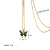 Wholesale Women's Fashion Butterfly Insect Pattern Stainless Steel Jewelry Suit With Electroplating And Inlaid Zircon Including Earrings Ring And Necklace