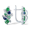 Wholesale Women's Fashion Copper Geometric Line Inlaid Zircon Earrings