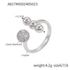 Wholesale Women's Fashion Copper Goldplated Geometric Diamond Pin Ring Jewelry
