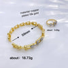 Wholesale Women's Fashion Copper U Letter Hollow Electroplated Bracelet