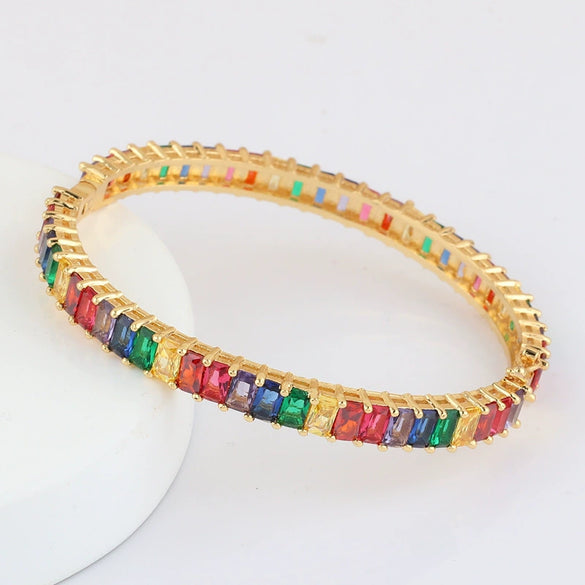 Wholesale Women's Fashion Copper Zircon Real Gold Plated Bracelets With Animal And Zodiac Patterns