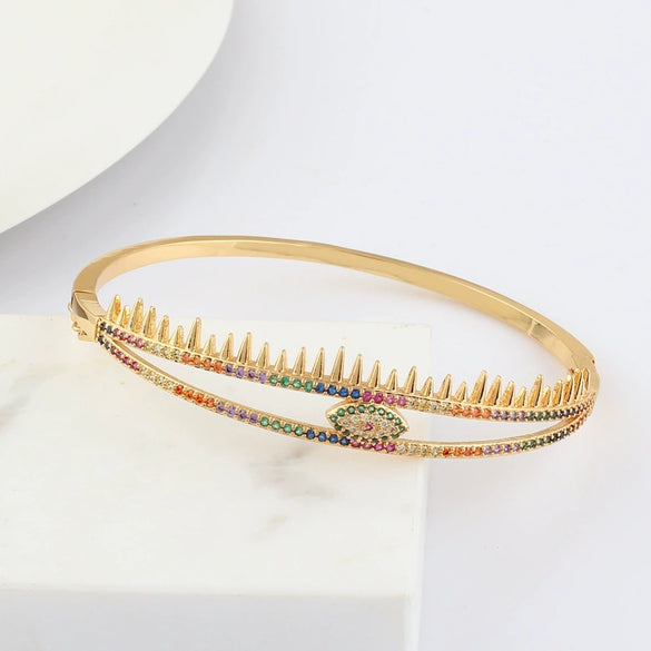 Wholesale Women's Fashion Copper Zircon Real Gold Plated Bracelets With Animal And Zodiac Patterns