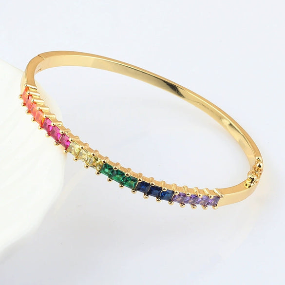 Wholesale Women's Fashion Copper Zircon Real Gold Plated Bracelets With Animal And Zodiac Patterns