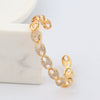 Wholesale Women's Fashion Copper Zircon Real Gold Plated Bracelets With Animal And Zodiac Patterns