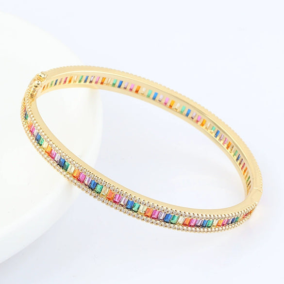 Wholesale Women's Fashion Copper Zircon Real Gold Plated Bracelets With Animal And Zodiac Patterns