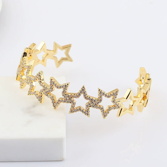 Wholesale Women's Fashion Copper Zircon Real Gold Plated Bracelets With Animal And Zodiac Patterns