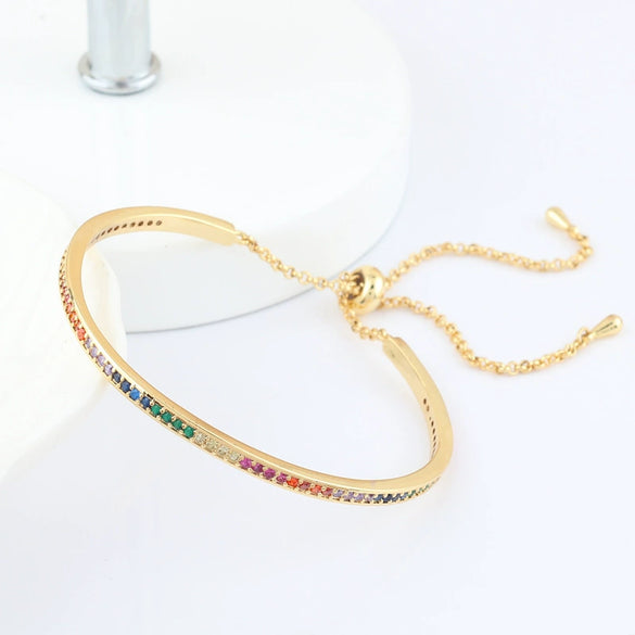 Wholesale Women's Fashion Copper Zircon Real Gold Plated Bracelets With Animal And Zodiac Patterns