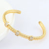 Wholesale Women's Fashion Copper Zircon Real Gold Plated Bracelets With Animal And Zodiac Patterns