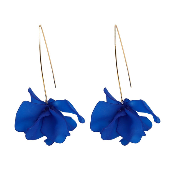 Wholesale Women's Fashion Creative Handmade Plastic And Resin Petal Heart Flower Earrings