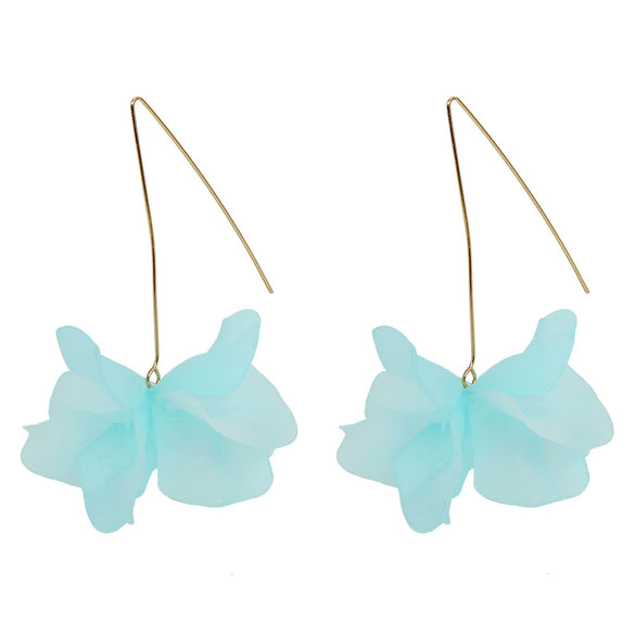 Wholesale Women's Fashion Creative Handmade Plastic And Resin Petal Heart Flower Earrings