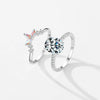 Wholesale Women's Fashion Creative Highend Versatile Stacking Style S925 Sterling Silver Zircon Ring With The Crown Pattern And Electroplating Treatment