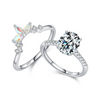 Wholesale Women's Fashion Creative Highend Versatile Stacking Style S925 Sterling Silver Zircon Ring With The Crown Pattern And Electroplating Treatment
