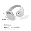 Wholesale Women's Fashion Creative Open 316L Stainless Steel Ring With Geometric Pattern And Electroplating