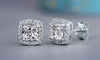 Wholesale Women's Fashion Creative Zircon Earrings Copper Geometric Set With Precious Stones