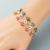 Wholesale Women's Fashion Devil's Eye Copper Bracelet With Micro Inlay And Geometric Design