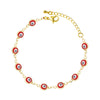 Wholesale Women's Fashion Devil's Eye Copper Bracelet With Micro Inlay And Geometric Design