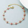 Wholesale Women's Fashion Devil's Eye Copper Bracelet With Micro Inlay And Geometric Design