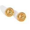 Wholesale Women's Fashion Disc Earrings Stainless Steel Geometric Design Pvd Furnace Vacuum Real Gold Plated