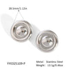 Wholesale Women's Fashion Disc Earrings Stainless Steel Geometric Design Pvd Furnace Vacuum Real Gold Plated