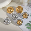 Wholesale Women's Fashion Disc Earrings Stainless Steel Geometric Design Pvd Furnace Vacuum Real Gold Plated