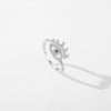 Wholesale Women's Fashion Distinctive Funny Eyelash Open Ring S925 Sterling Silver With Microinlay