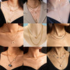 Wholesale Women's Fashion Double Stack Wearing Necklace With Geometric Pattern Made Of Alloy And Electroplated