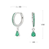 Wholesale Women's Fashion Earrings S925 Sterling Silver Fanshaped Drop Style With Brushed French Ear Buckle