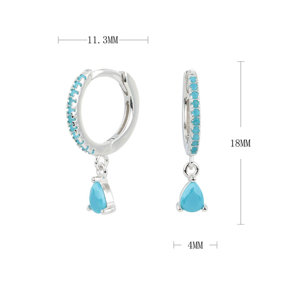 Wholesale Women's Fashion Earrings S925 Sterling Silver Fanshaped Drop Style With Brushed French Ear Buckle