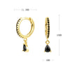 Wholesale Women's Fashion Earrings S925 Sterling Silver Fanshaped Drop Style With Brushed French Ear Buckle