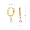 Wholesale Women's Fashion Earrings S925 Sterling Silver Fanshaped Drop Style With Brushed French Ear Buckle