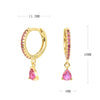 Wholesale Women's Fashion Earrings S925 Sterling Silver Fanshaped Drop Style With Brushed French Ear Buckle