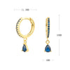 Wholesale Women's Fashion Earrings S925 Sterling Silver Fanshaped Drop Style With Brushed French Ear Buckle