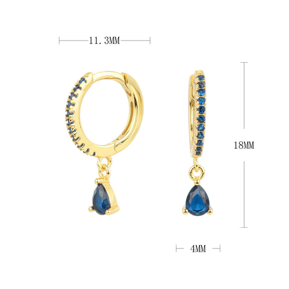Wholesale Women's Fashion Earrings S925 Sterling Silver Fanshaped Drop Style With Brushed French Ear Buckle