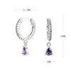 Wholesale Women's Fashion Earrings S925 Sterling Silver Fanshaped Drop Style With Brushed French Ear Buckle
