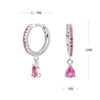 Wholesale Women's Fashion Earrings S925 Sterling Silver Fanshaped Drop Style With Brushed French Ear Buckle