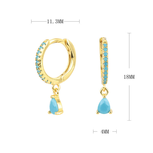 Wholesale Women's Fashion Earrings S925 Sterling Silver Fanshaped Drop Style With Brushed French Ear Buckle